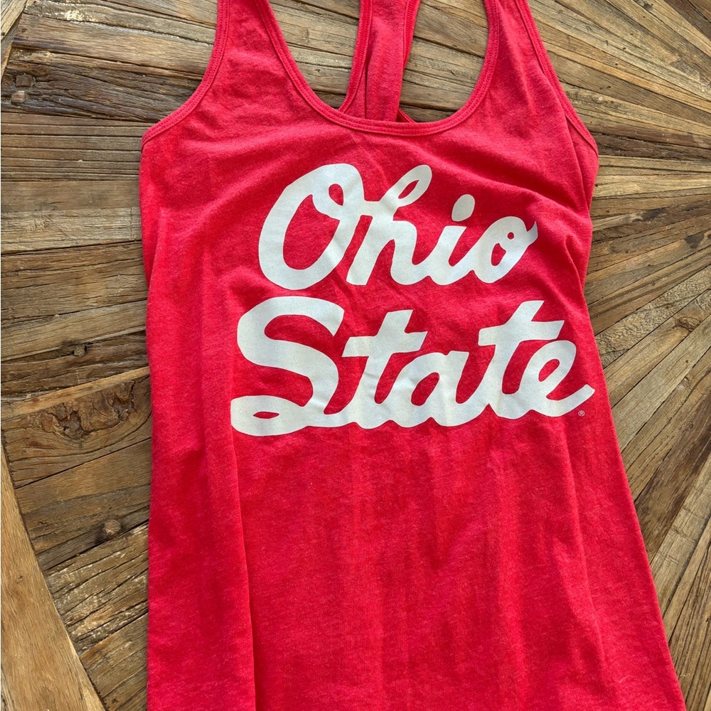 HOMAGE Red Ohio State Women's Tank Top